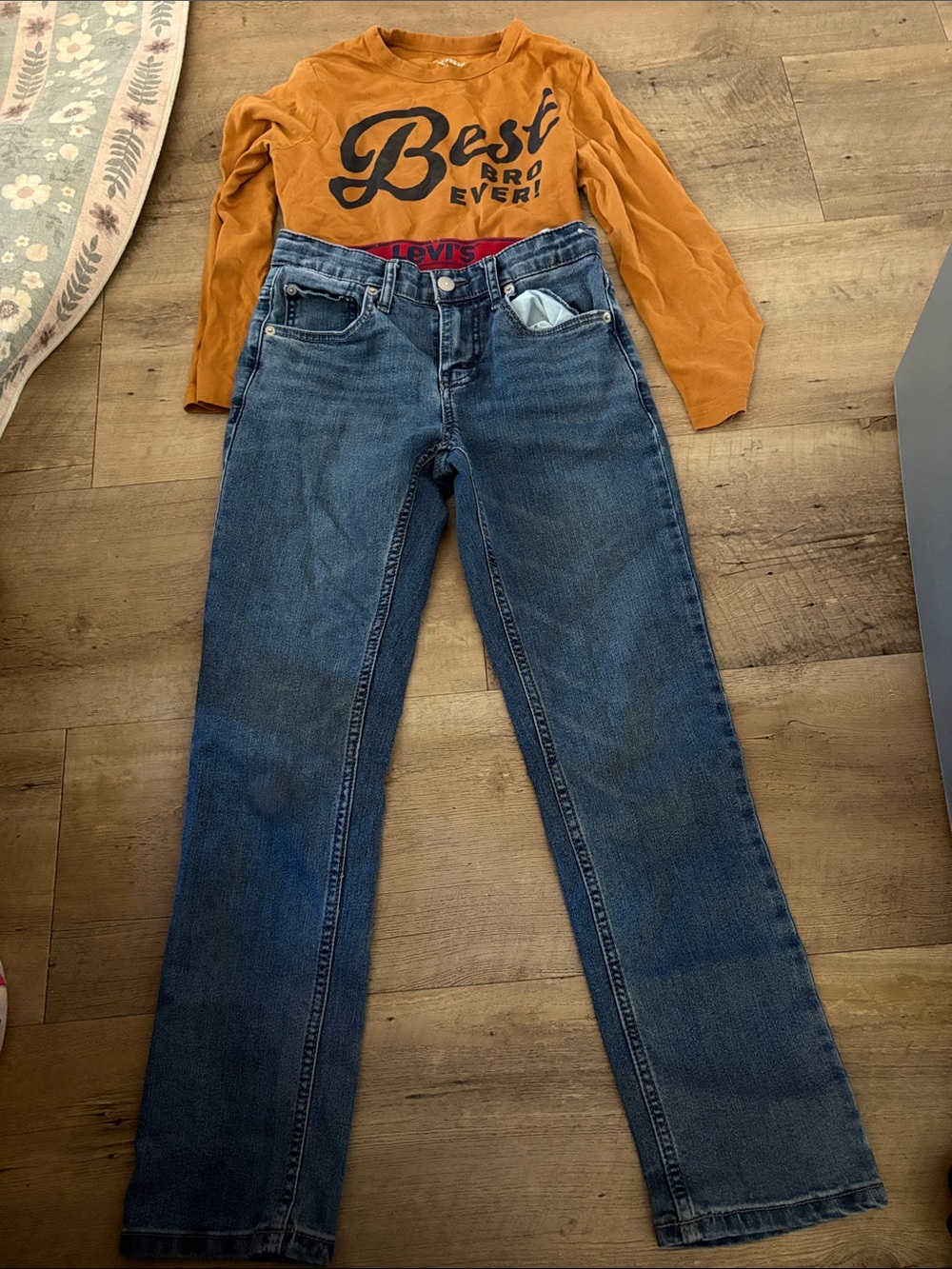 boys 10/12 top and 12 Levi bottoms